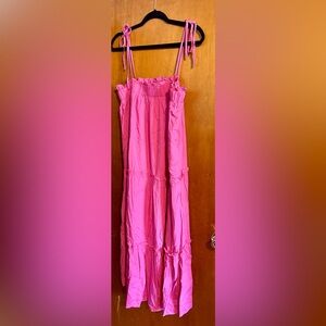 Elegant Pink Sleeveless Dress